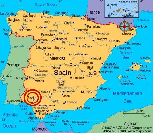 Sevilla espana hartë
