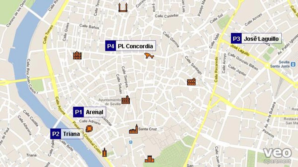 harta e Seviljes parking