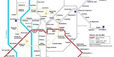 Harta e Seviljes metro