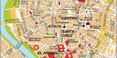 Sevilles spanjë hartë atraksione turistike