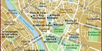 Harta e Seviljes lagjet e