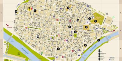 Harta e lirë rrugë hartë e Seviljes spanjë